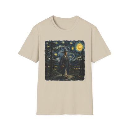 Starry Night Cowboy T-Shirt — Van Gogh Style Western Art Tee