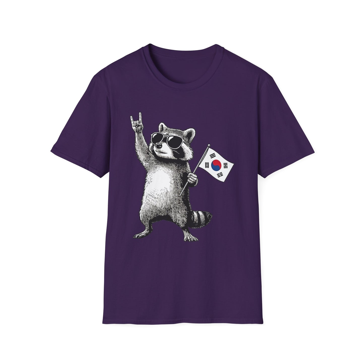 Korean Flag Raccoon T-Shirt — Cool Raccoon with South Korea Flag
