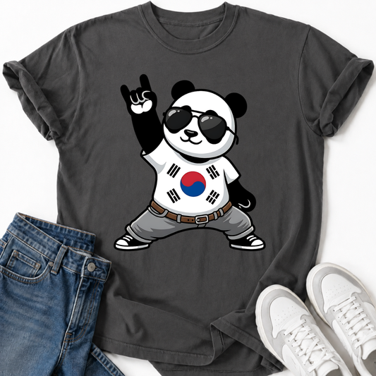 ROCK ON PANDA KOREA T-SHIRT
