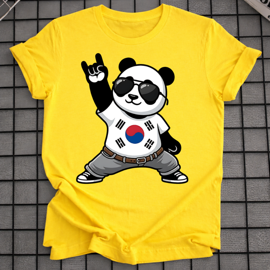 ROCK ON PANDA KOREA T-SHIRT