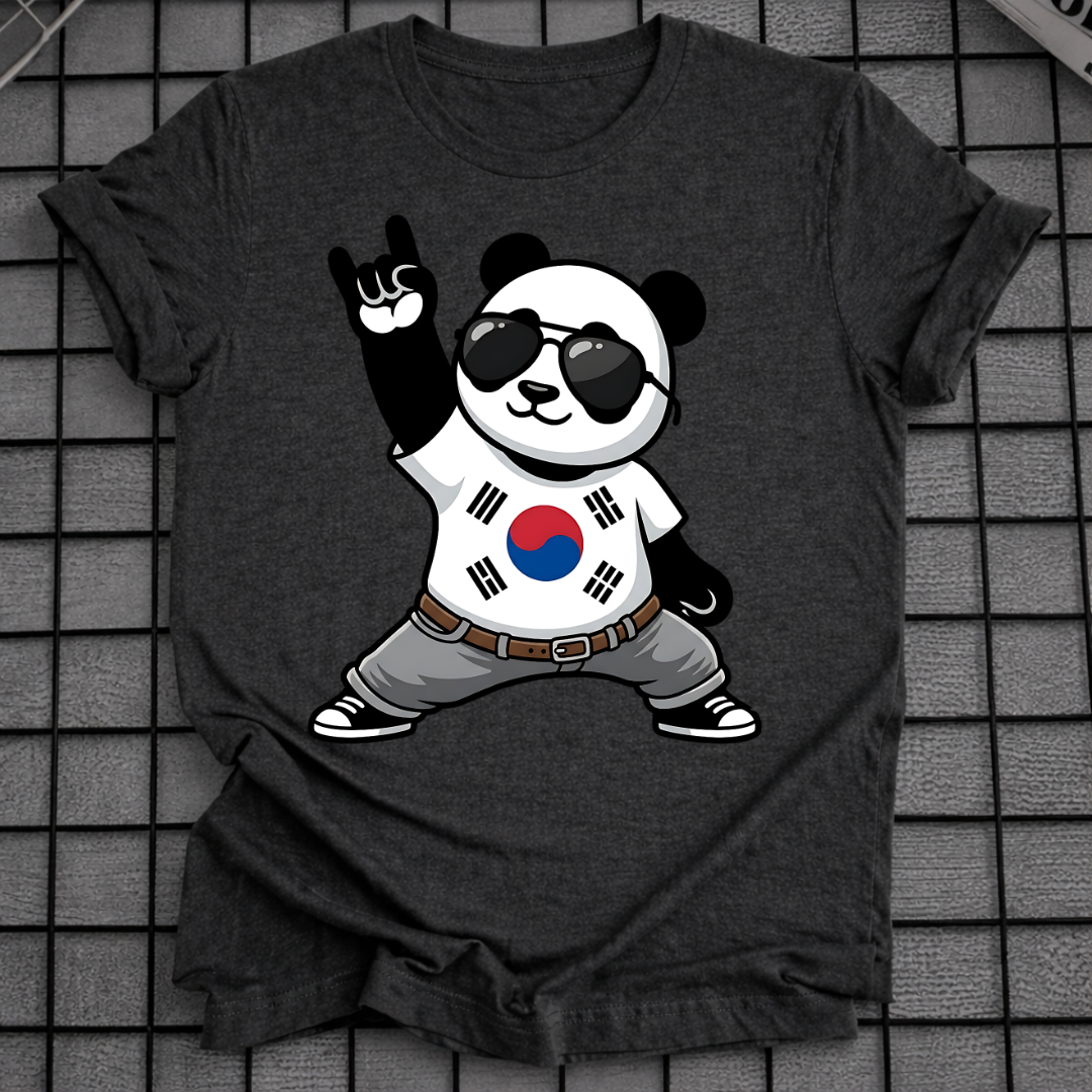 ROCK ON PANDA KOREA T-SHIRT