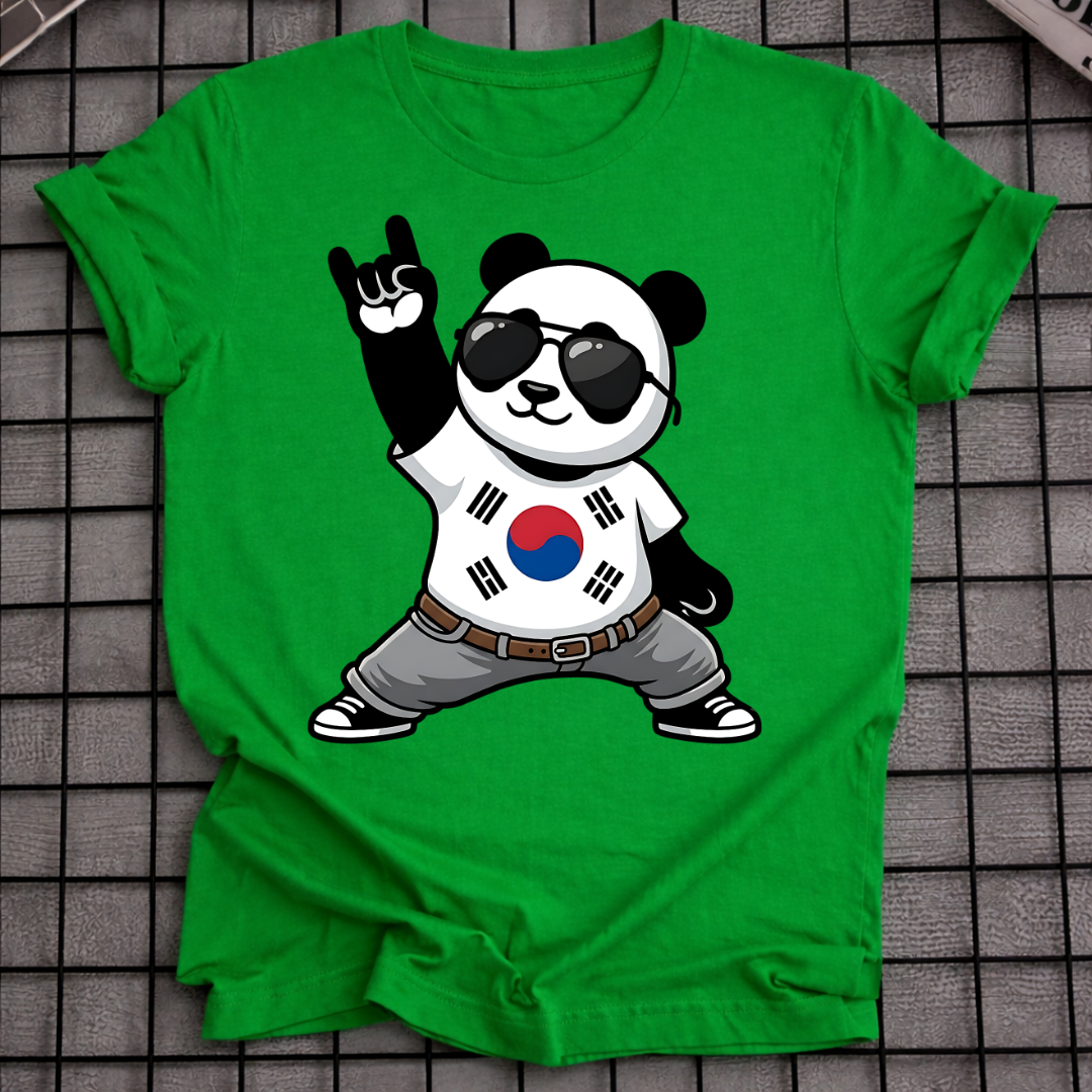 ROCK ON PANDA KOREA T-SHIRT