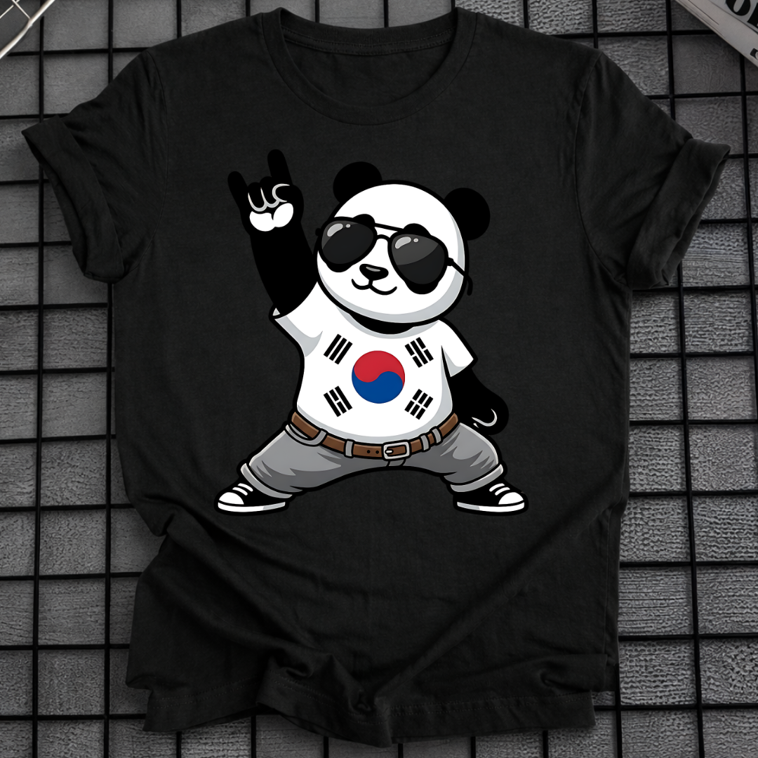 ROCK ON PANDA KOREA T-SHIRT