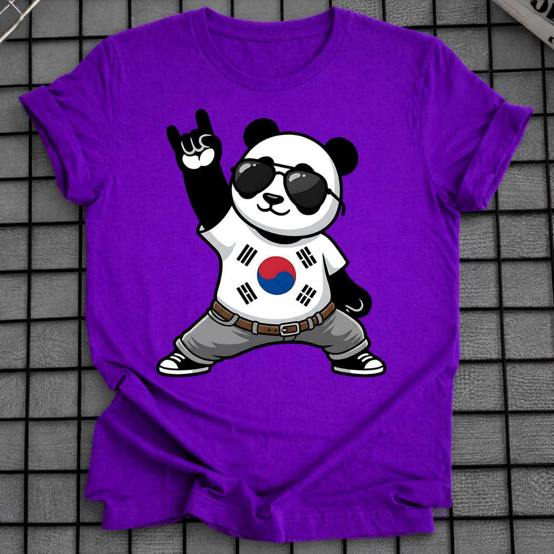 ROCK ON PANDA KOREA T-SHIRT