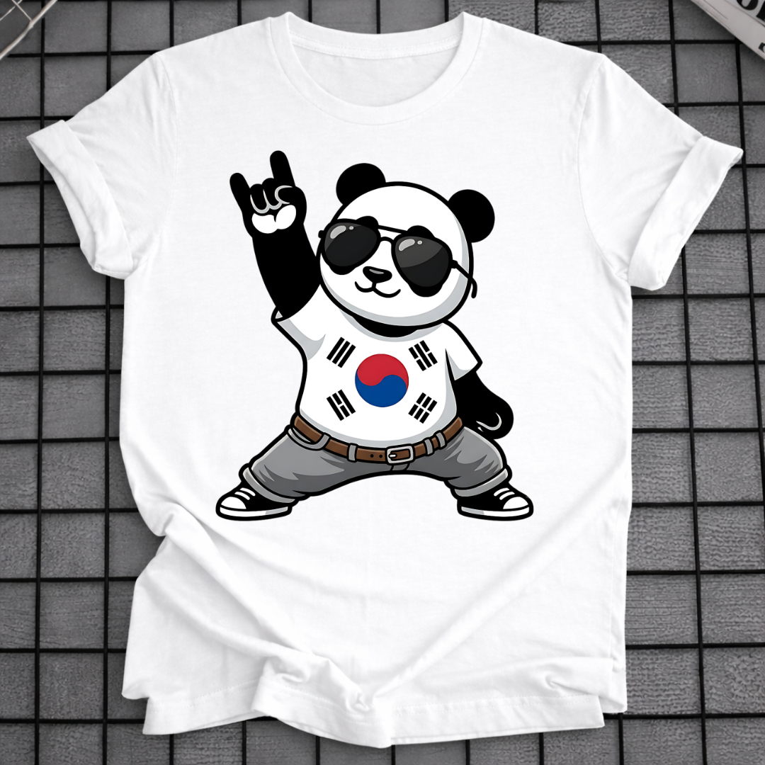 ROCK ON PANDA KOREA T-SHIRT