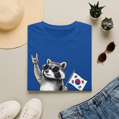 Korean Flag Raccoon T-Shirt — Cool Raccoon with South Korea Flag