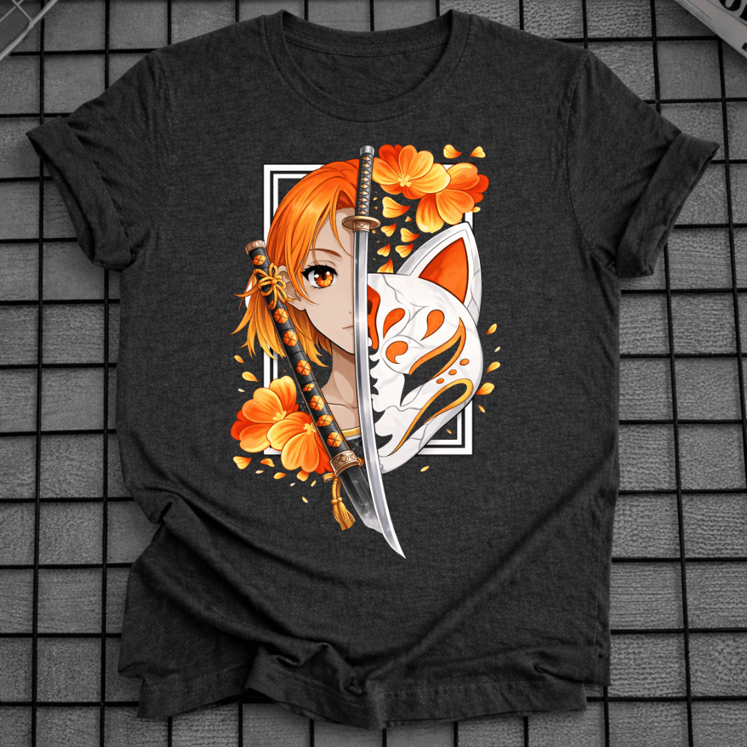 ANIME-MÄDCHEN KATANA T-SHIRT