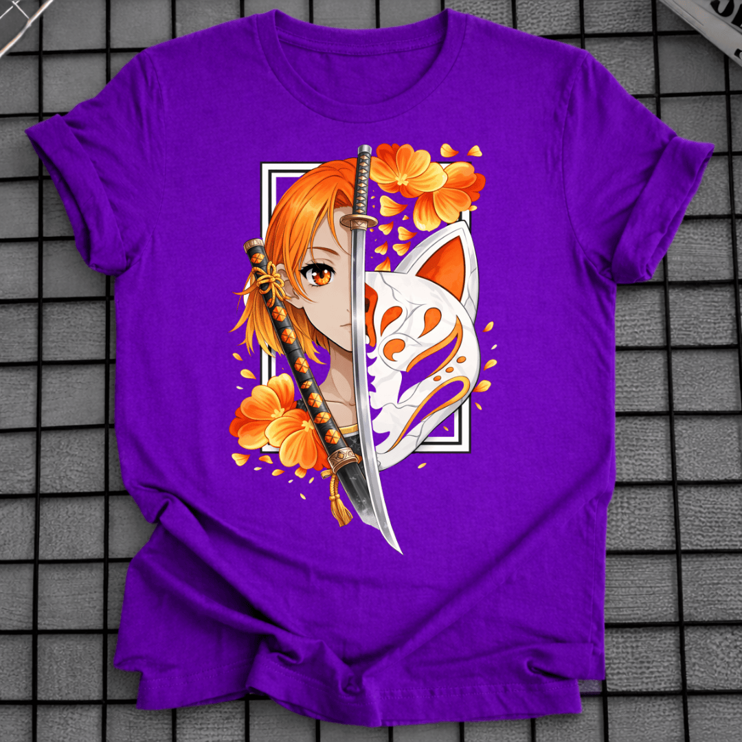 ANIME-MÄDCHEN KATANA T-SHIRT