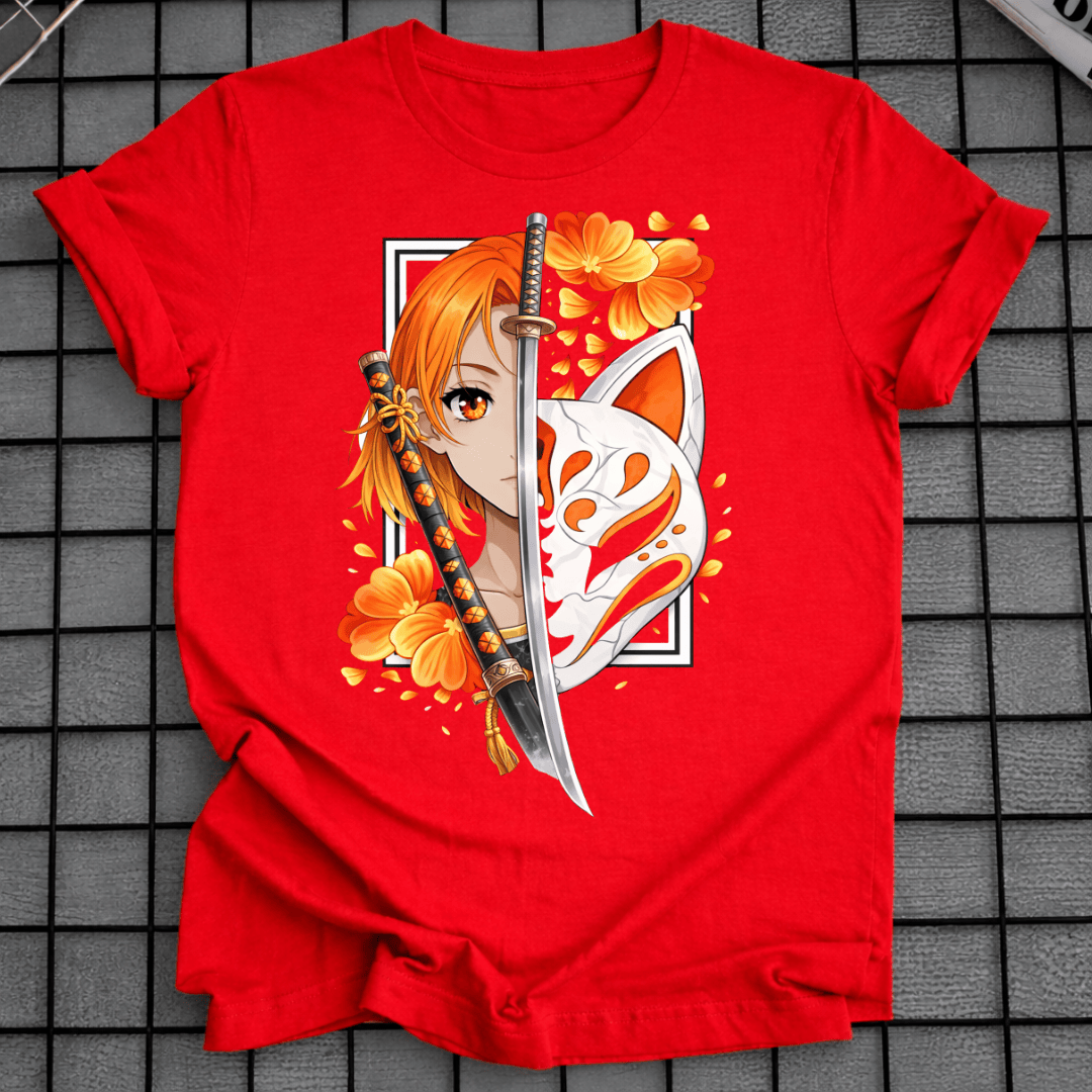 ANIME-MÄDCHEN KATANA T-SHIRT