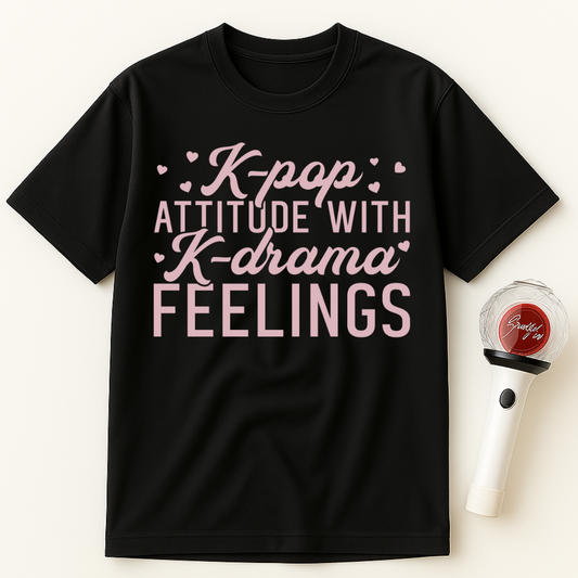 K-POP ATTITUDE WITH K-DRAMA FEELINGS UNISEX T-SHIRT