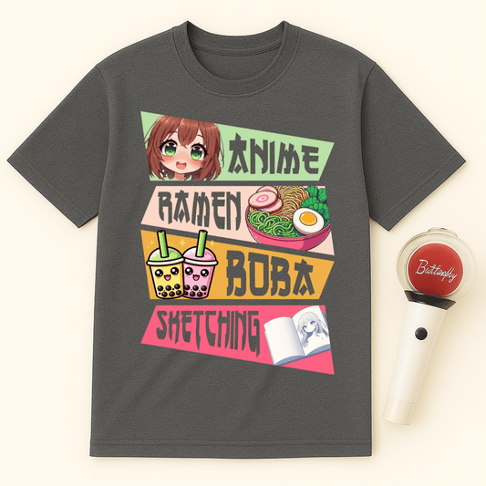 ANIME RAMEN BOBA SKETCHING UNISEX T-SHIRT