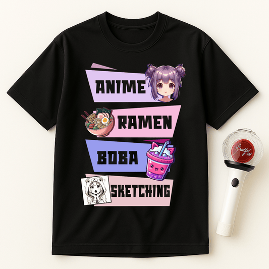 ANIME RAMEN BOBA SKETCH UNISEX T-SHIRT