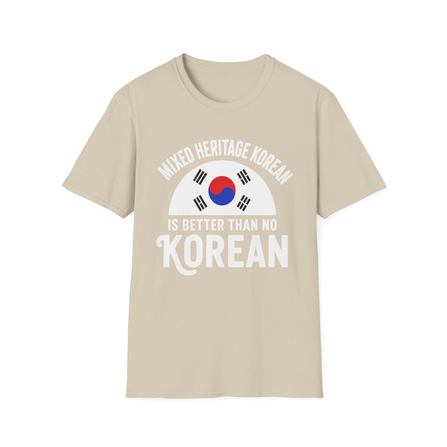 Korean Heritage T-Shirt — "Mixed Heritage Korean" Flag Design