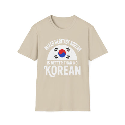 Korean Heritage T-Shirt — "Mixed Heritage Korean" Flag Design