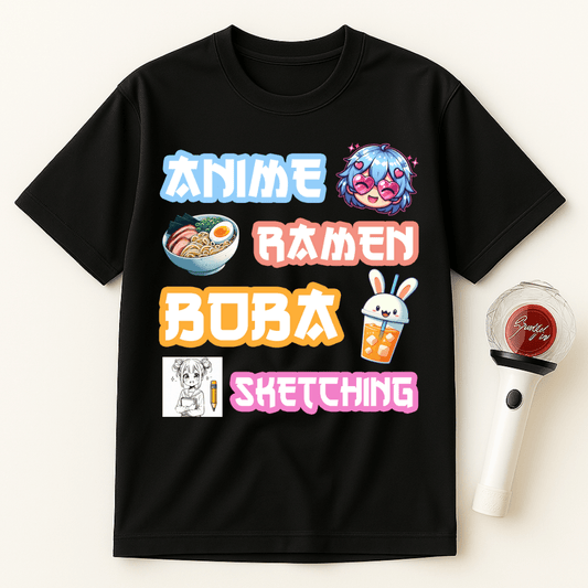 ANIME RAMEN BOBA SKETCH UNISEX T-SHIRT