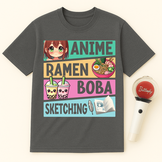 ANIME RAMEN BOBA ART UNISEX T-SHIRT