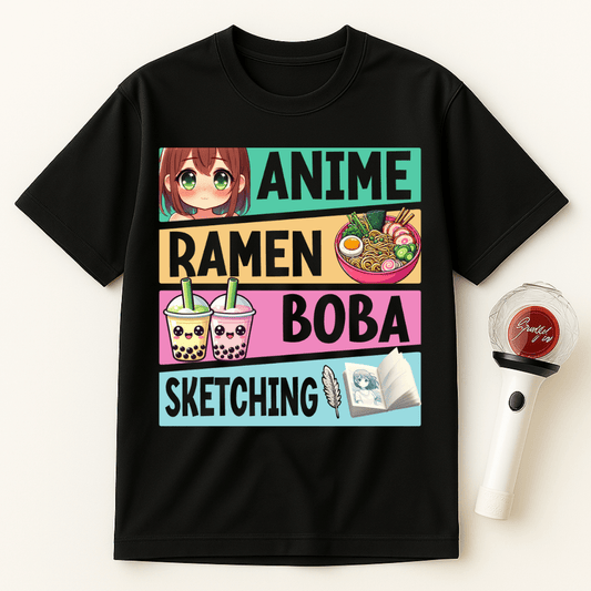 ANIME RAMEN BOBA ART UNISEX T-SHIRT