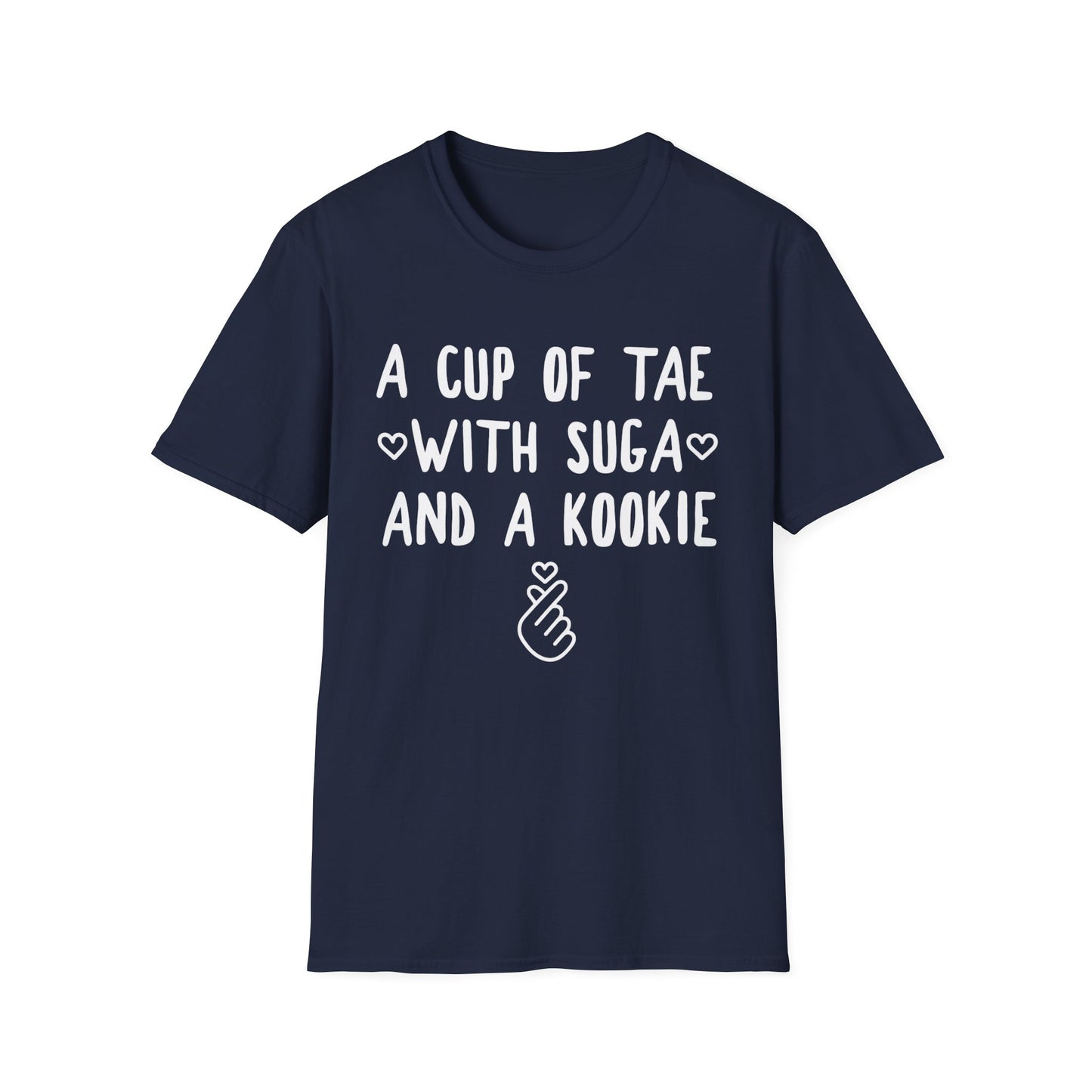 A Cup of Tae with Suga and a Kookie T-Shirt — BTS Fan Quote Tee