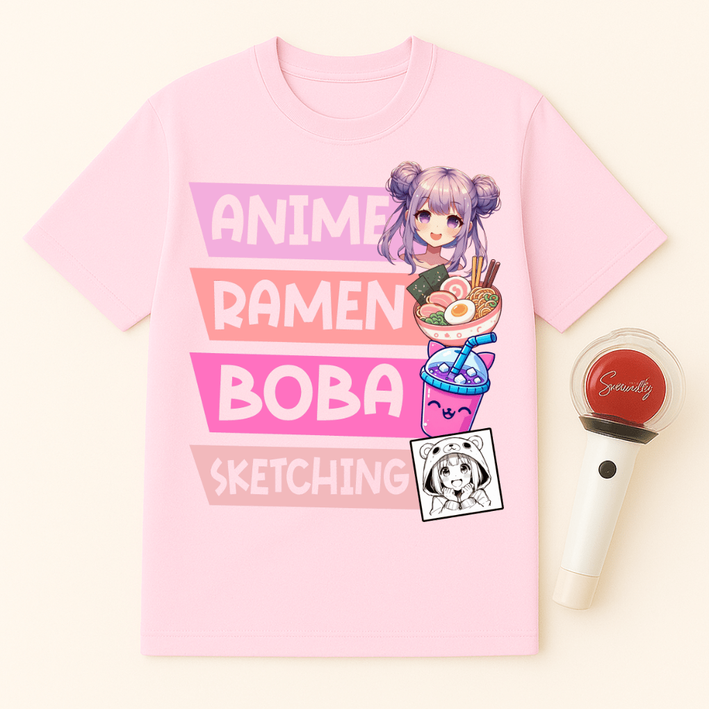 ANIME RAMEN BOBA SKETCH UNISEX T-SHIRT