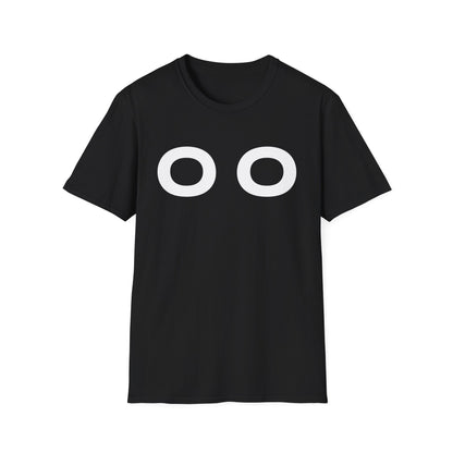 Minimalist 'Eyes' Graphic T-Shirt – Playful White O’s Tee