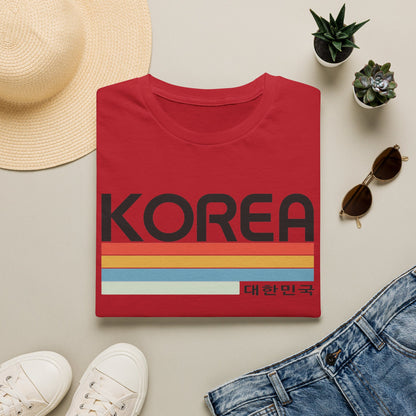 Korea Retro Stripe T-Shirt — 대한민국 Vintage Travel Tee