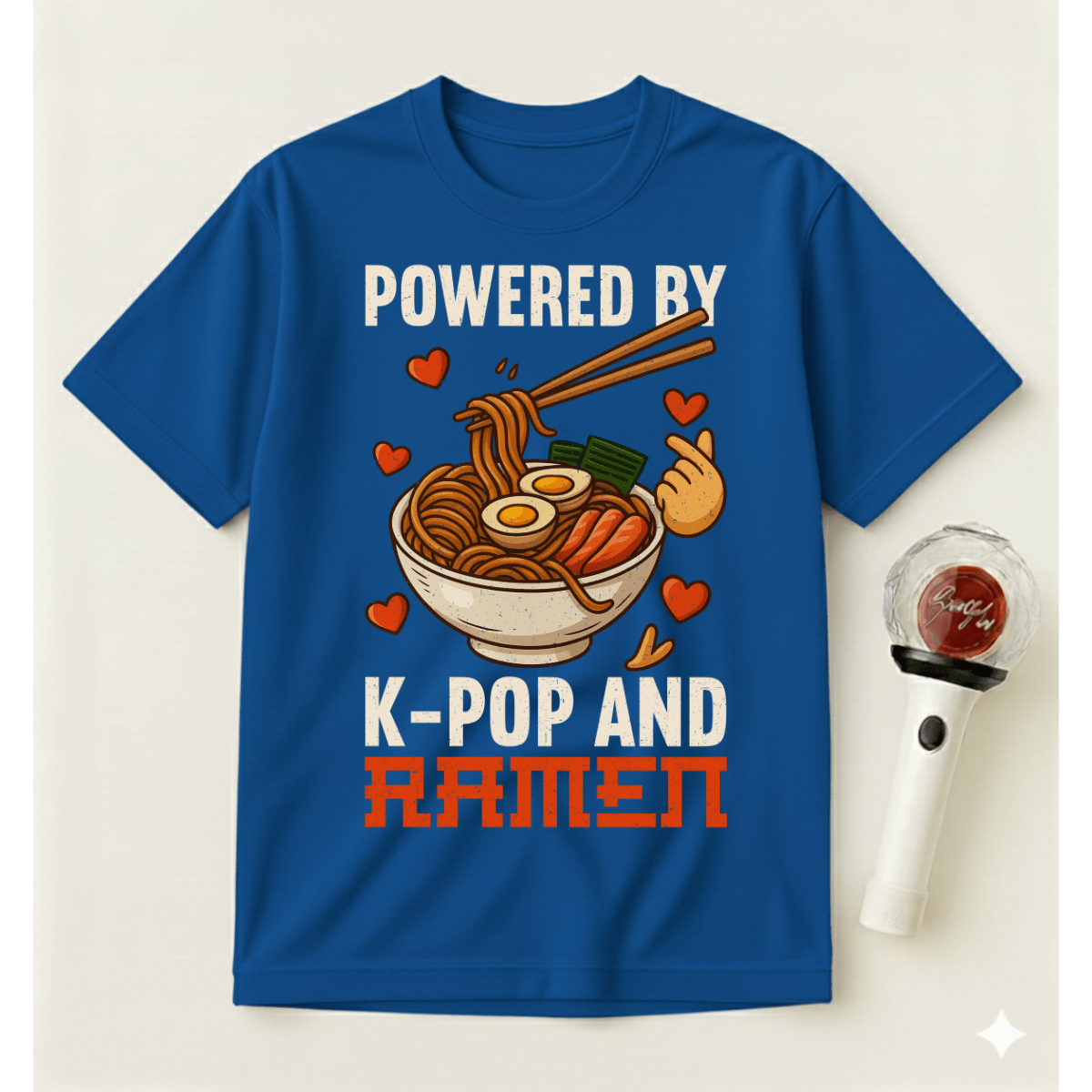 POWERED BY K-POP AND RAMEN T-SHIRT