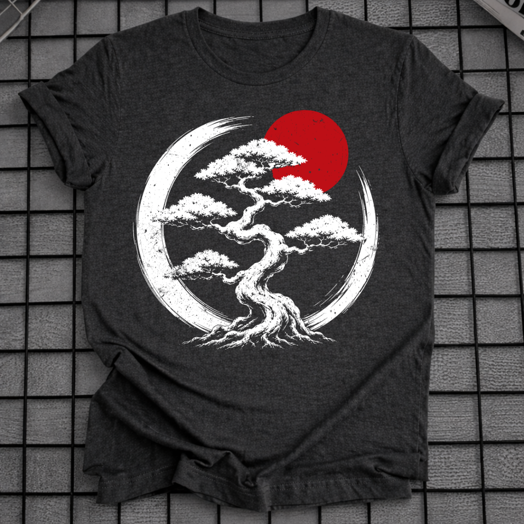 JAPANESE BONSAI RED SUN T-SHIRT