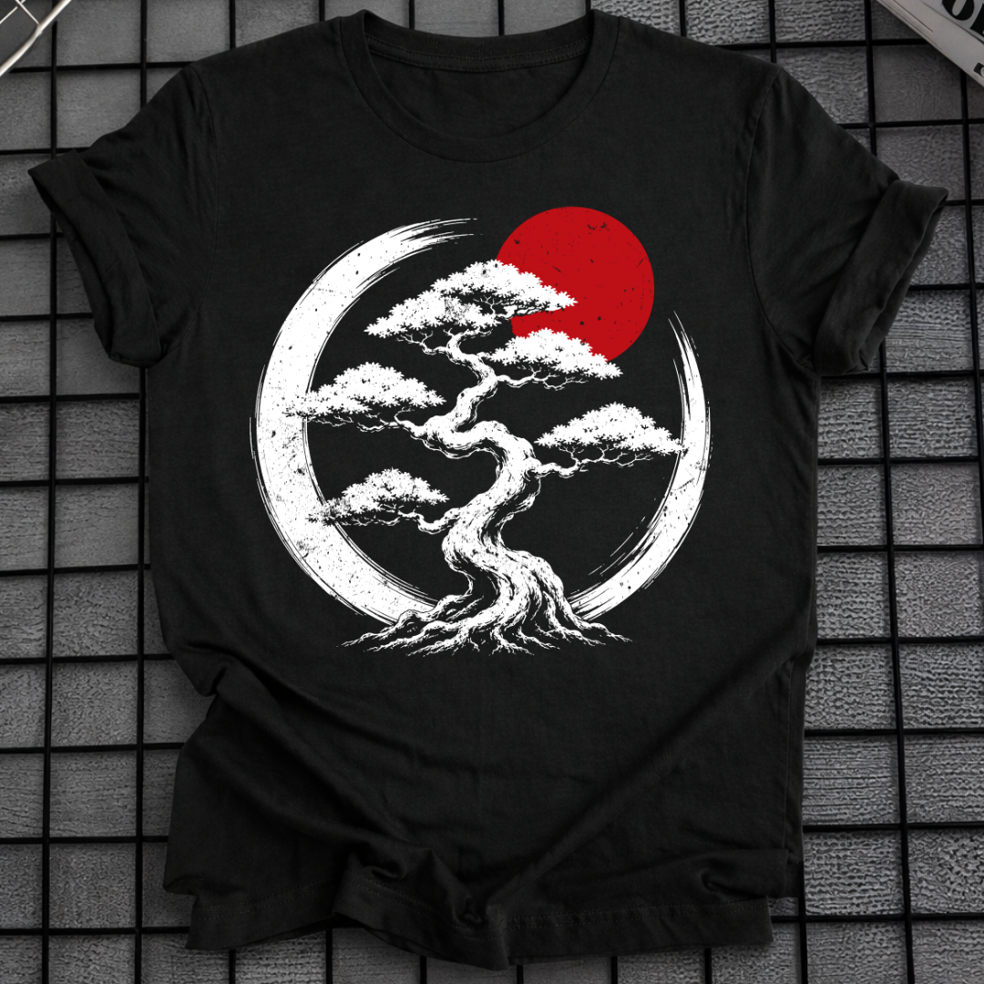 JAPANESE BONSAI RED SUN T-SHIRT