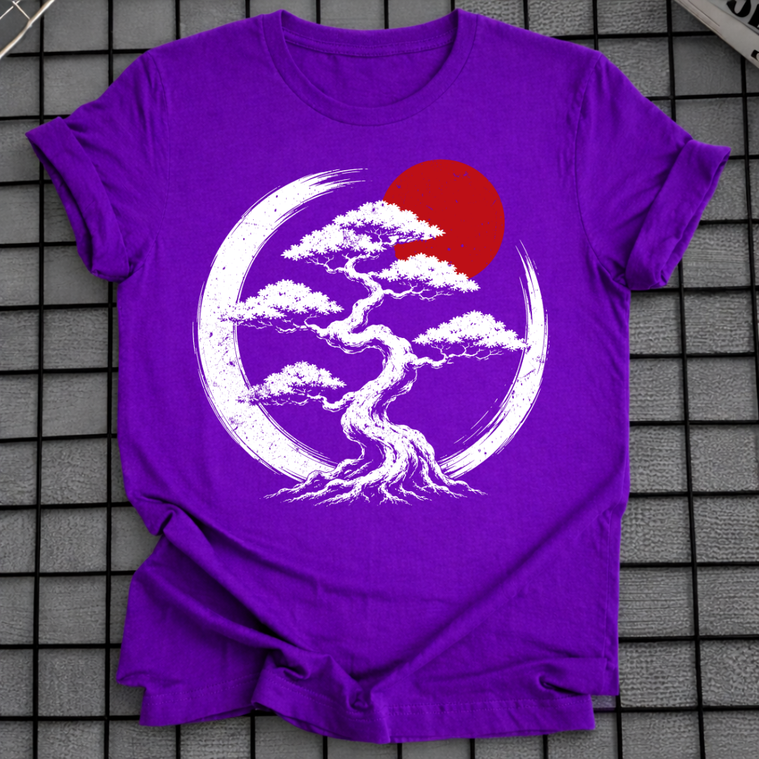 JAPANESE BONSAI RED SUN T-SHIRT