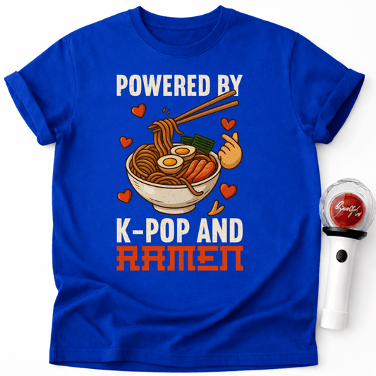POWERED BY K-POP AND RAMEN T-SHIRT