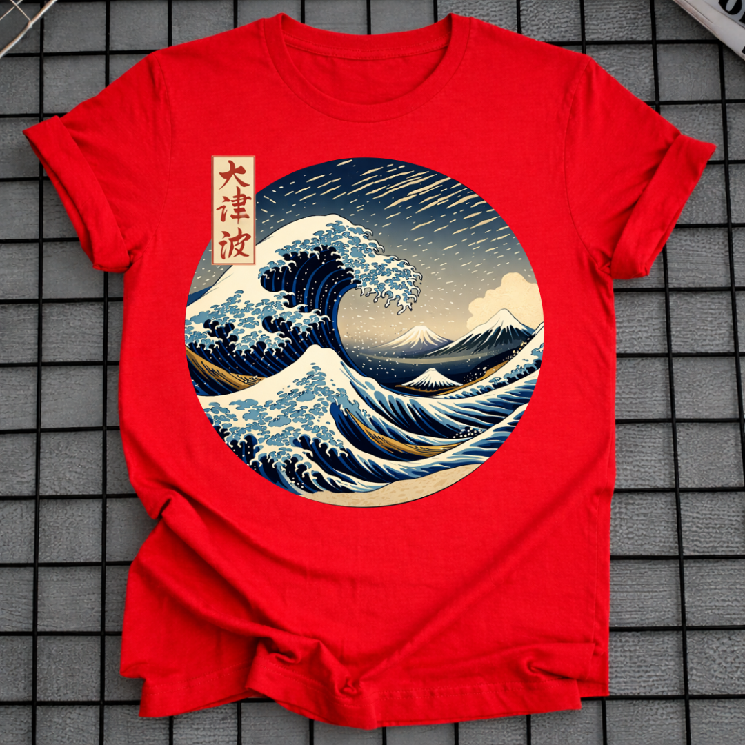 T-SHIRT GROSSE WELLE VOR KANAGAWA