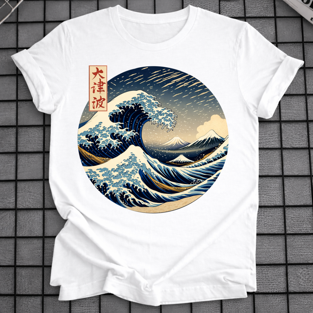 T-SHIRT GROSSE WELLE VOR KANAGAWA