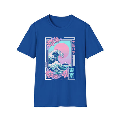 Wave of Sakura T-Shirt — Retro Japanese Sunset Osaka Tokyo Tee
