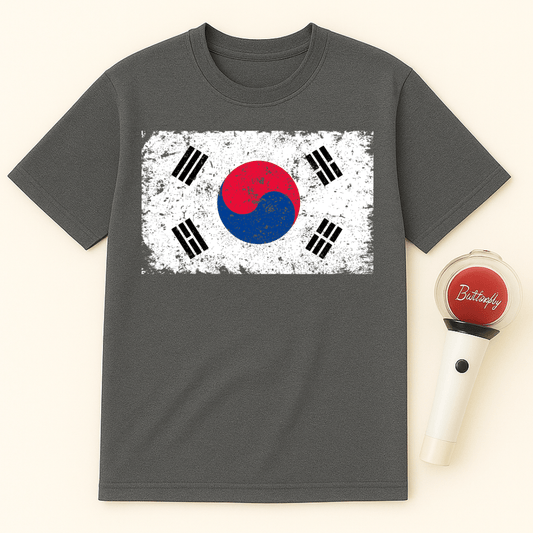 DISTRESSED KOREAN FLAG UNISEX T-SHIRT
