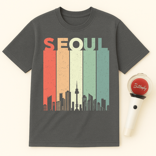 SEOUL SKYLINE RETRO UNISEX T-SHIRT