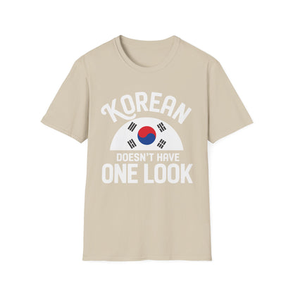 Korean Flag T‑Shirt — "Korean Doesn't Have One Look" Graphic Tee