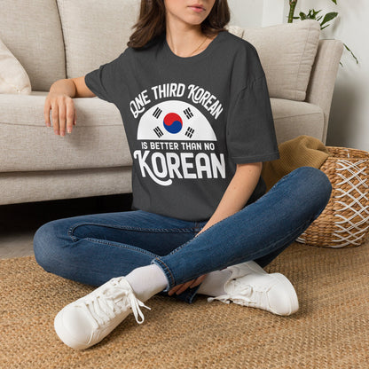 Korean Heritage T-Shirt — "One Third Korean" Flag Graphic
