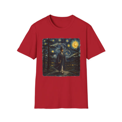 Starry Night Cowboy T-Shirt — Van Gogh Style Western Art Tee