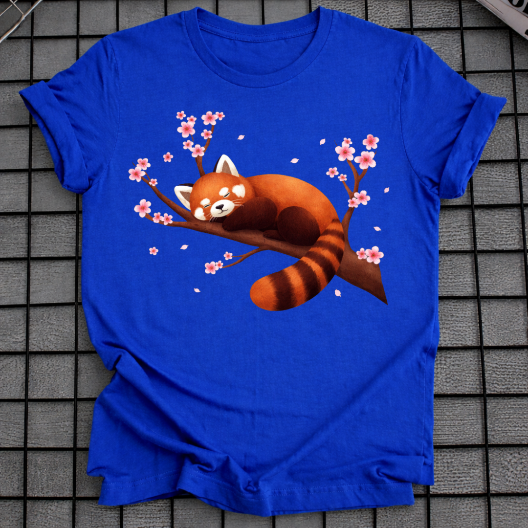 T-SHIRT SCHLAFENDER ROTER PANDA