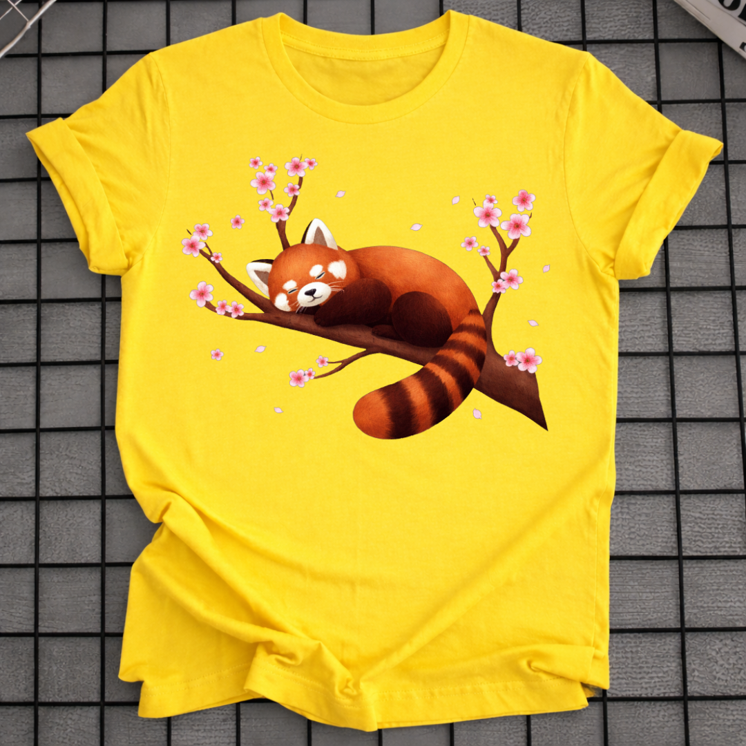 T-SHIRT SCHLAFENDER ROTER PANDA