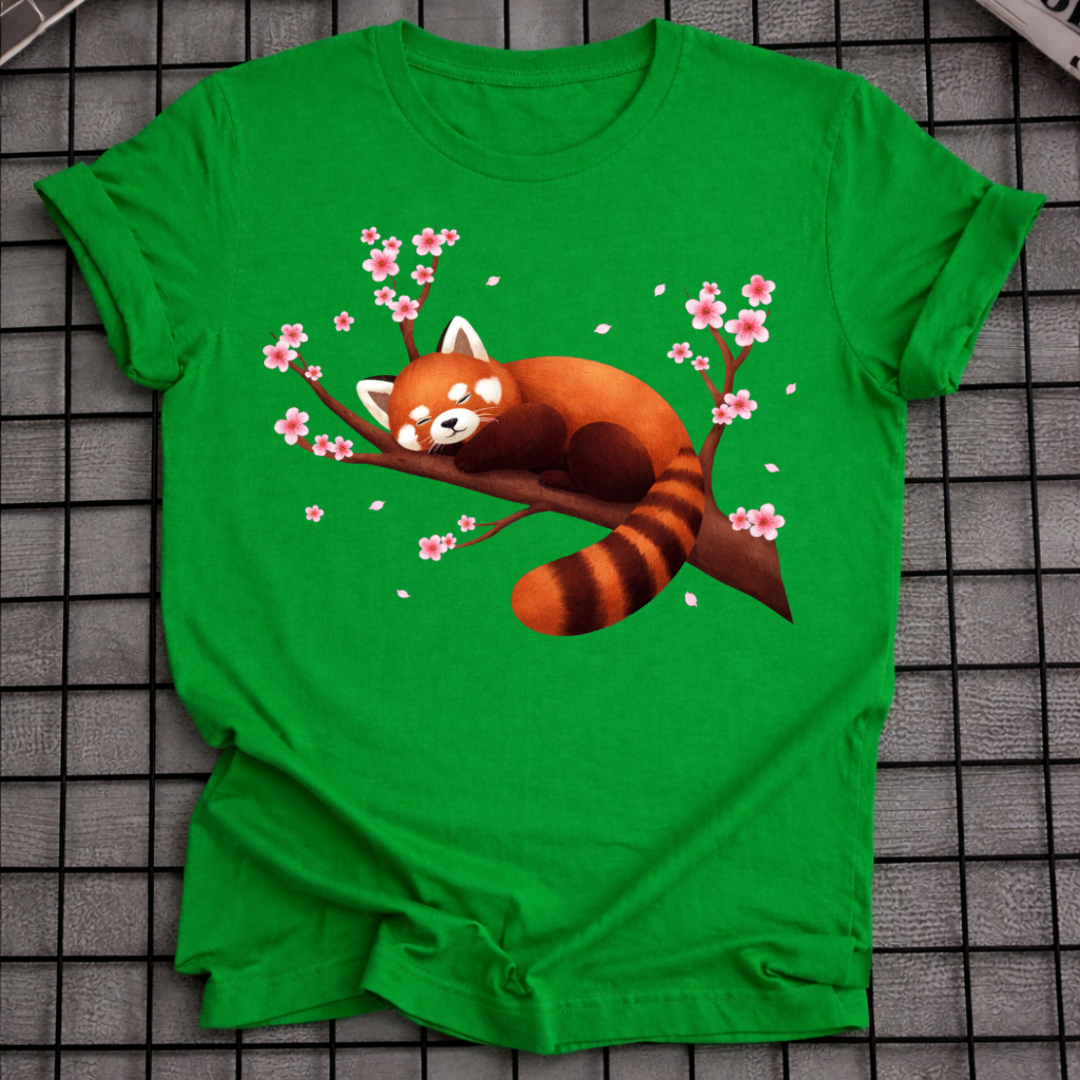 T-SHIRT SCHLAFENDER ROTER PANDA