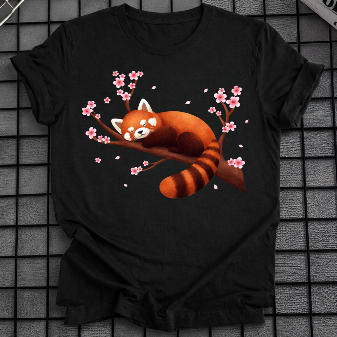 T-SHIRT SCHLAFENDER ROTER PANDA