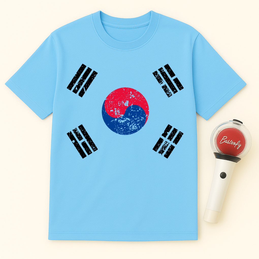 DISTRESSED KOREA FLAG UNISEX T-SHIRT
