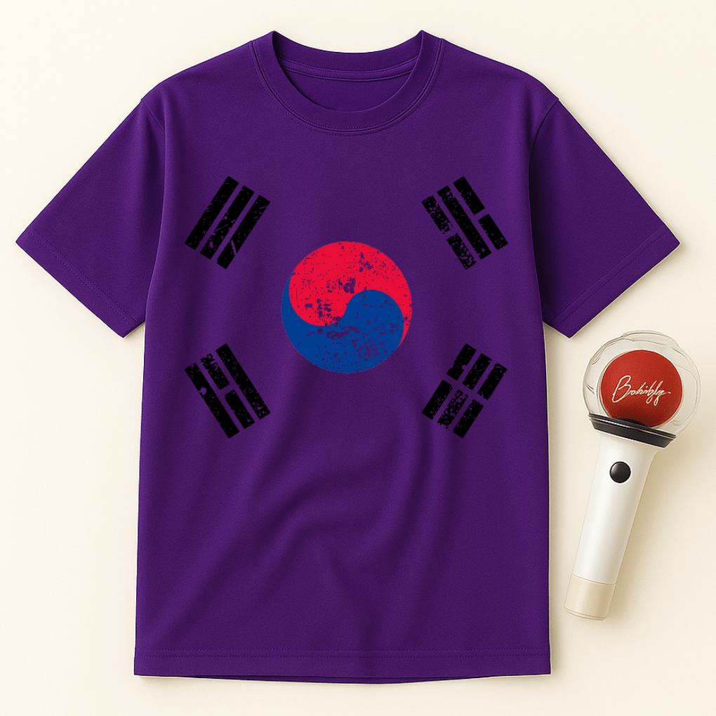 DISTRESSED KOREA FLAG UNISEX T-SHIRT