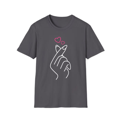 Cute Heart Gesture Unisex T-Shirt - Perfect for Friends, Love, and Everyday Wear