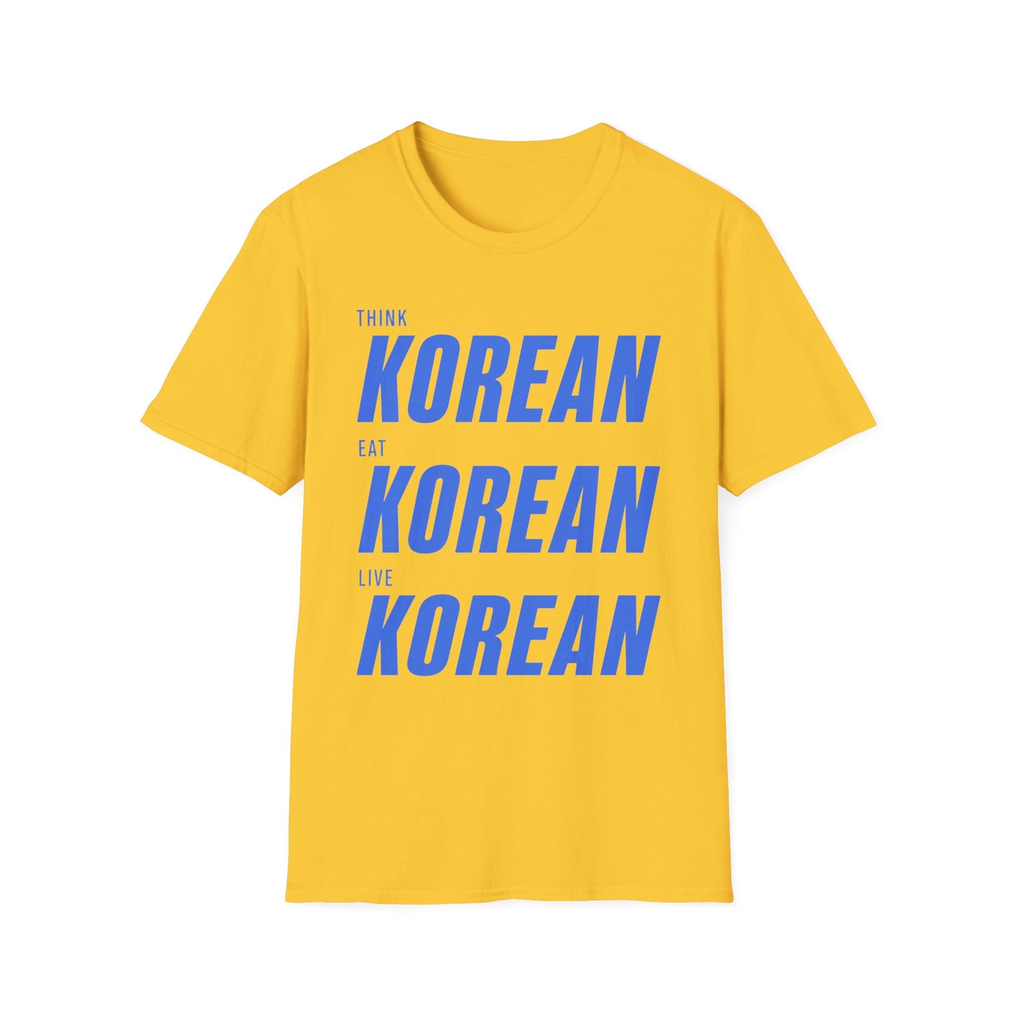 Korean Pride Tee — "Think Eat Live Korean" Graphic T-Shirt