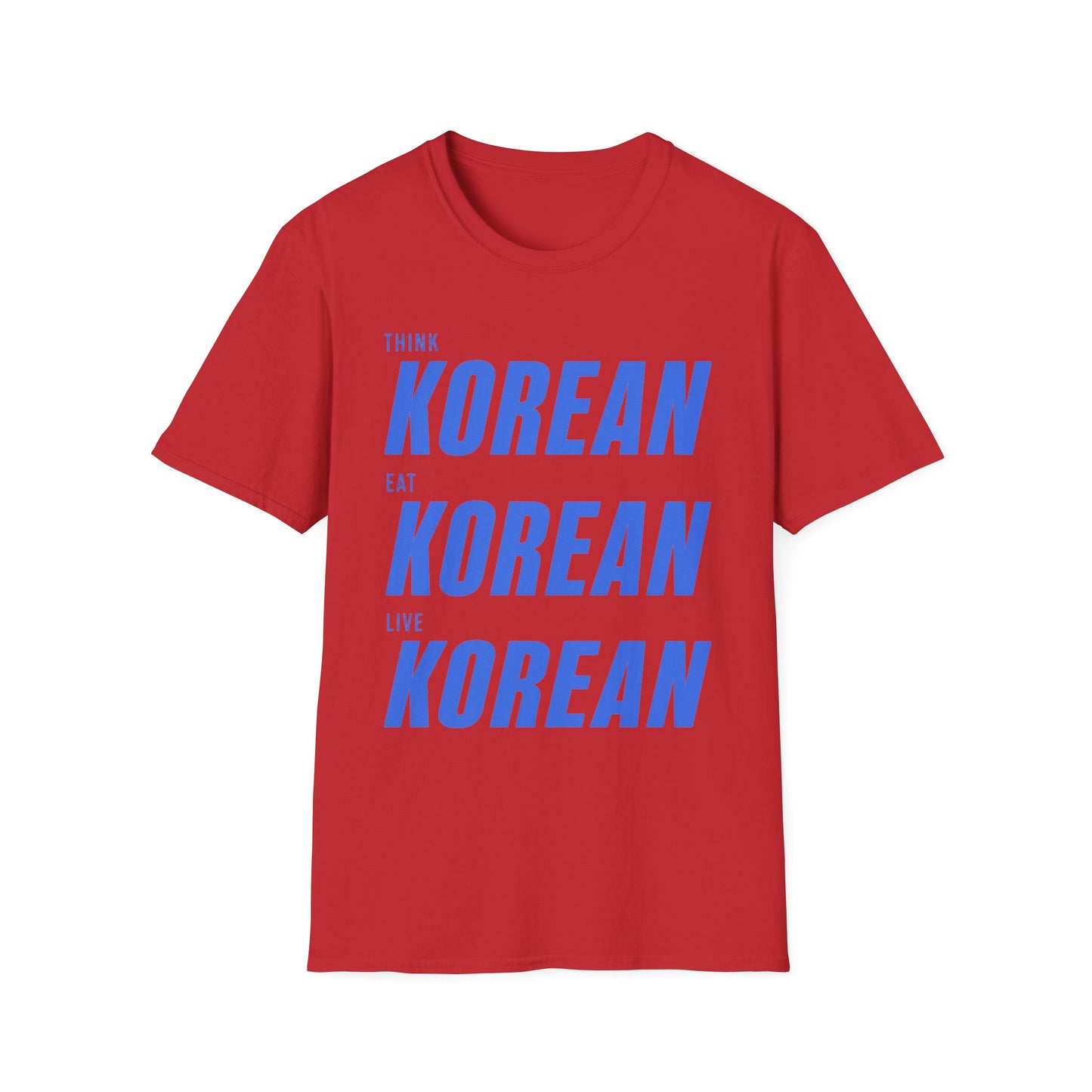 Korean Pride Tee — "Think Eat Live Korean" Graphic T-Shirt