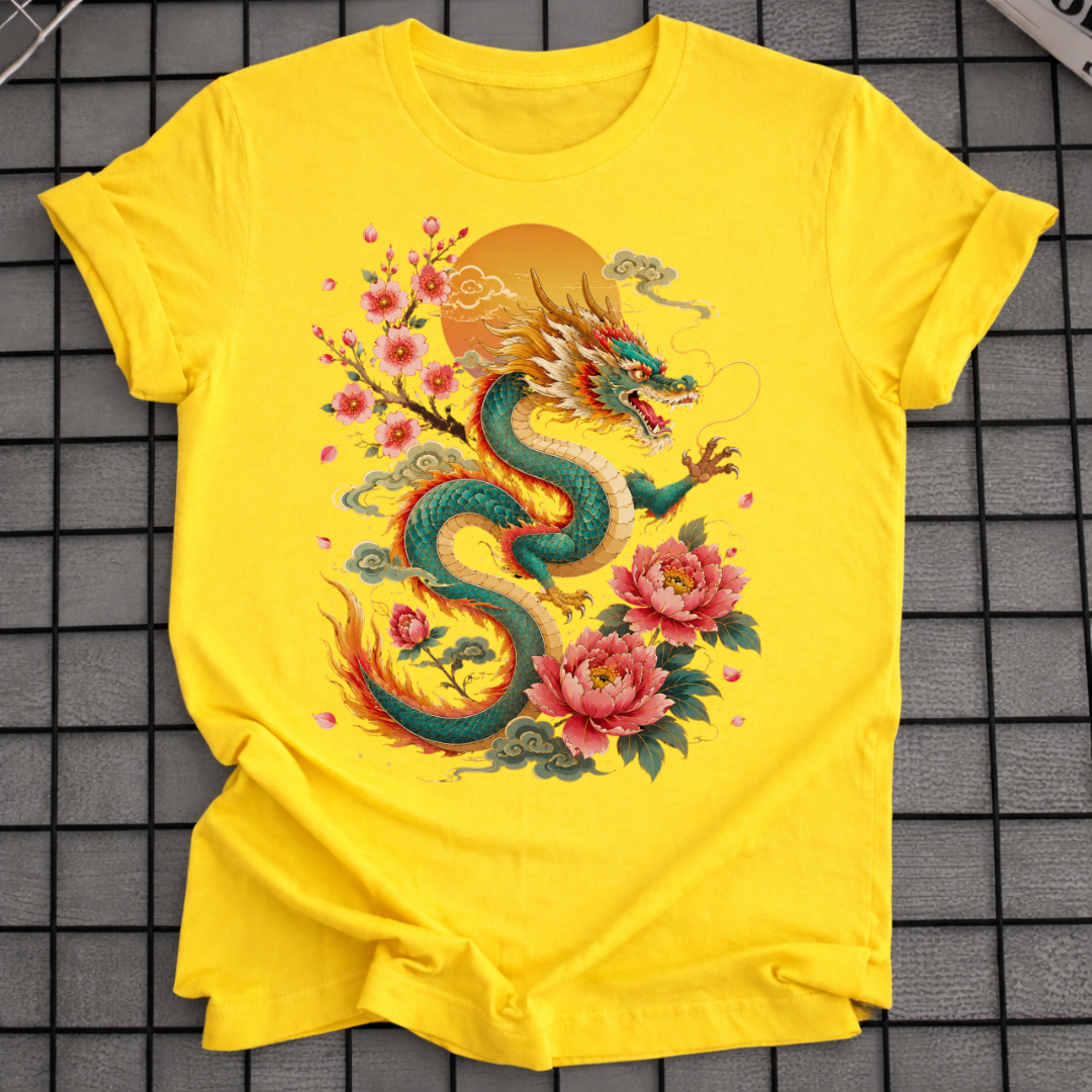 FLORAL SUN DRAGON T-SHIRT