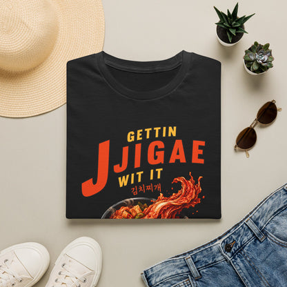 Jjigae T-Shirt — "Gettin Jjigae Wit It" Spicy Korean Stew Graphic Tee