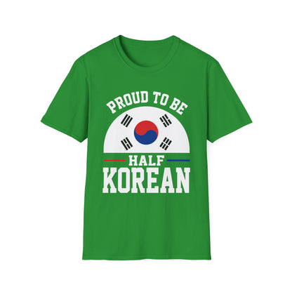 T-Shirt — Proud to Be Half Korean Flag Design
